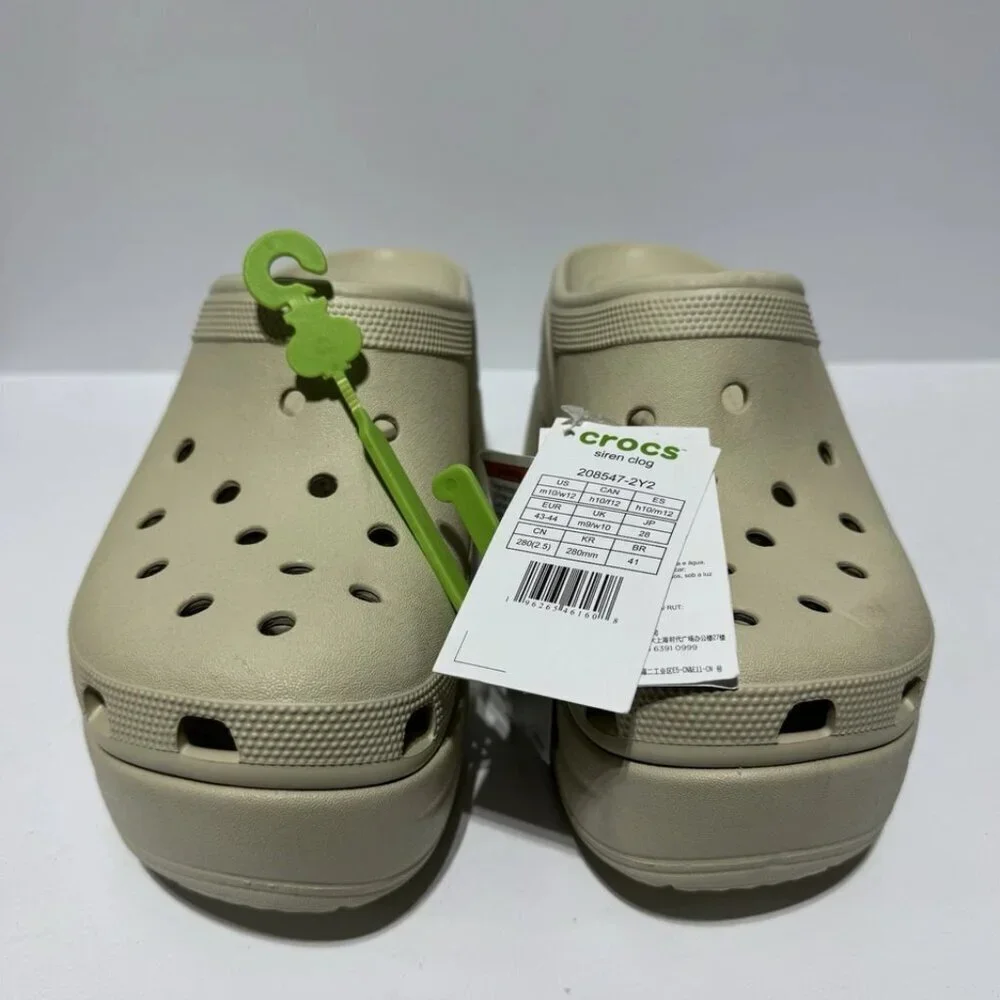 Crocs Mens Siren Clogs Bone Size 10